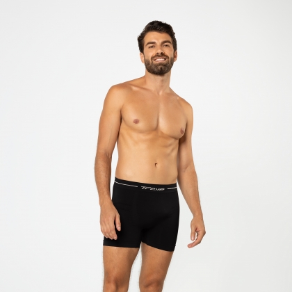 Cueca Boxer Microfibra Sem Costura Preta