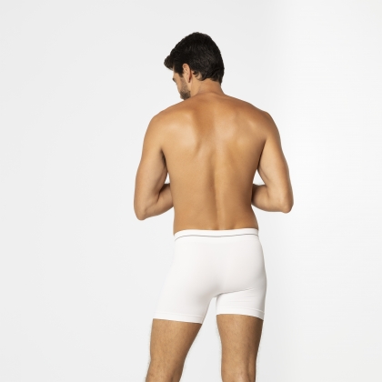 Cueca Boxer Microfibra Sem Costura Branca