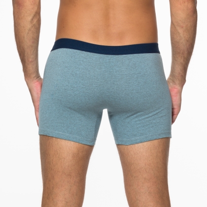 Cueca Boxer De Cotton Azul