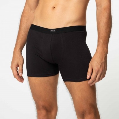 Cueca Boxer De Cotton Preta