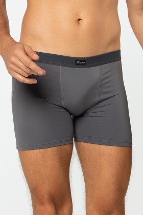 Cueca Boxer Básica Microfibra Cinza