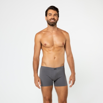 Cueca Boxer Cotton Cinza