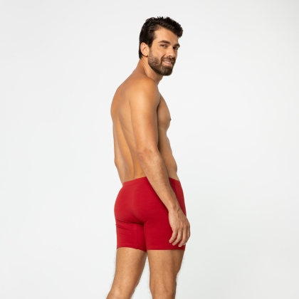 Cueca Boxer Long Cotton Vermelho