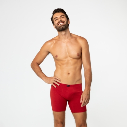 Cueca Boxer Long Cotton Vermelho