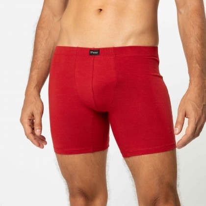 Cueca Boxer Long Cotton Vermelho