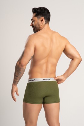Cueca Boxer Fibra de Bambu Canelado Verde