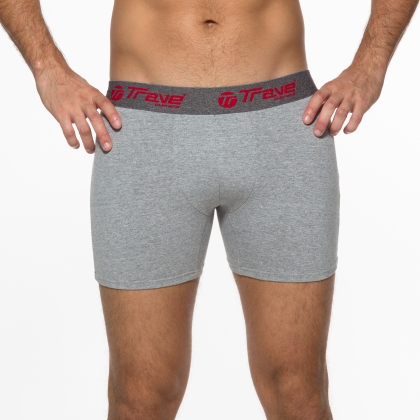 Cueca Boxer De Cotton Cinza