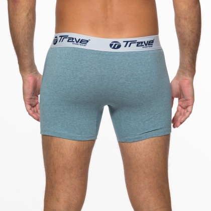 Cueca Boxer De Cotton Azul