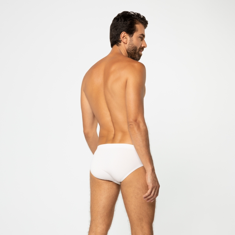 Cueca Slip Com Elástico Embutido Branco