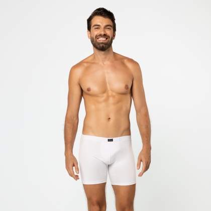 Cueca Boxer Long  Cotton Branco