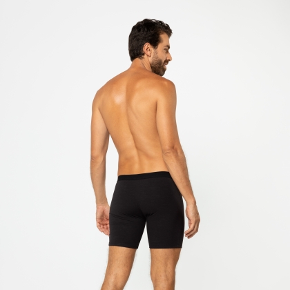 Cueca Boxer Long Cotton Preto