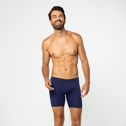 Cueca Boxer Long Dryfit  Azul Marinho