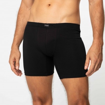 Cueca Boxer  Long Cotton Preto