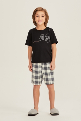 Pijama Masculino Infanto Juvenil Preto