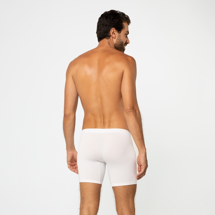 Cueca Boxer Long Dryfit  Branca