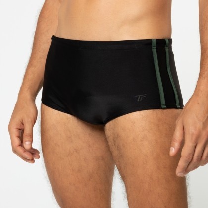 Sunga Slip Listras Laterais Preto