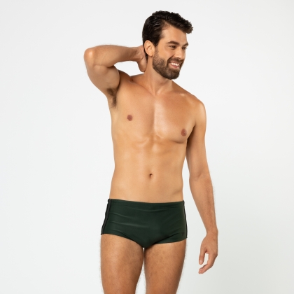 Sunga Slip Listras Laterais Verde