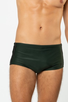 Sunga Slip Listras Laterais Verde