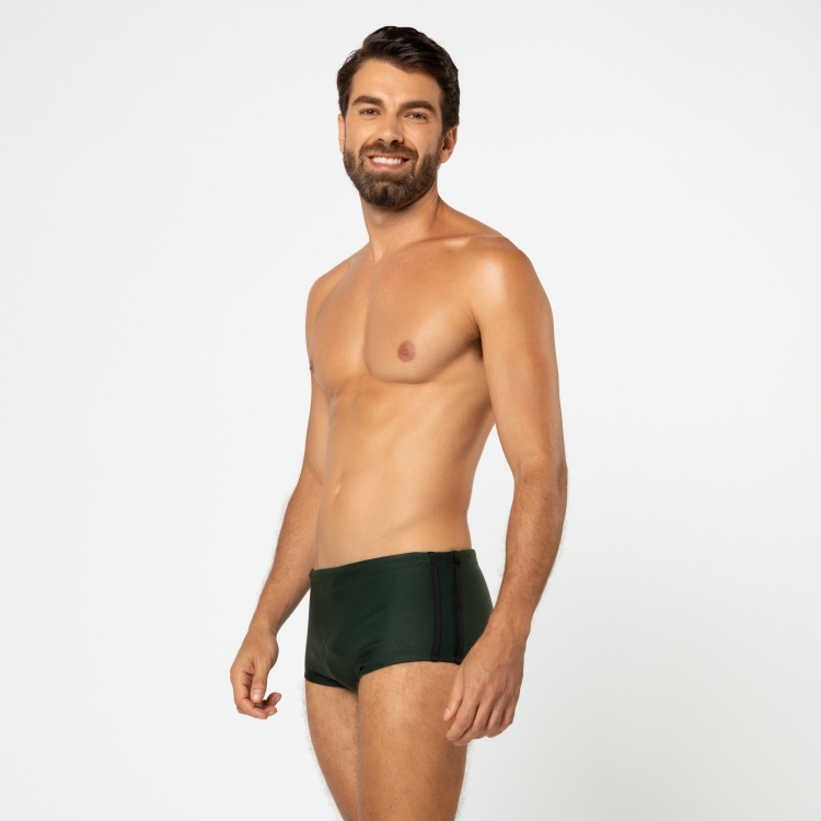 Sunga Slip Listras Laterais Verde