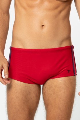 Sunga Slip Listras Laterais Vermelho