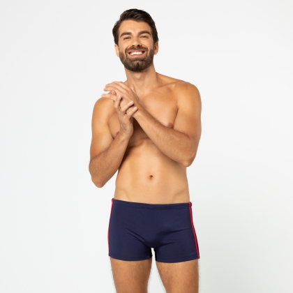 Sunga Boxer Listras Laterais Azul Marinho