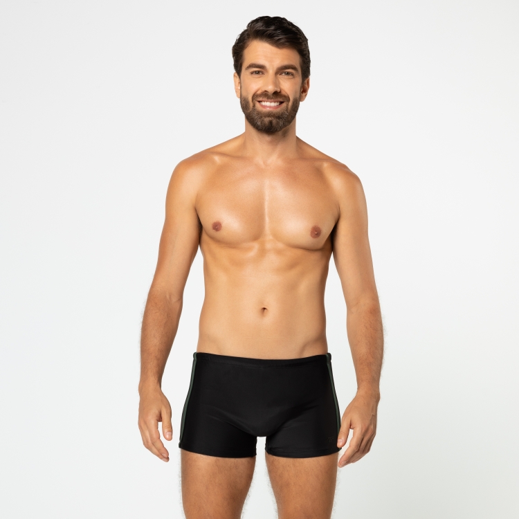 Sunga Boxer Listras Laterais Preto