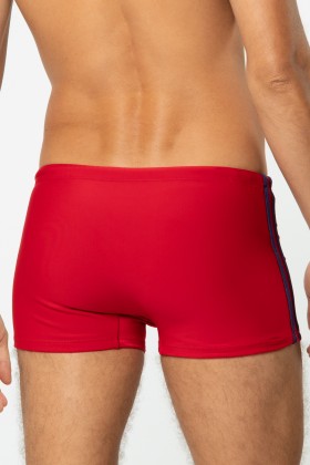 Sunga Boxer Listras Laterais Vermelho