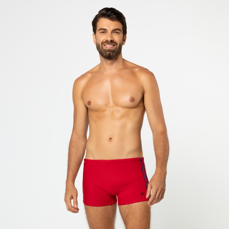 Sunga Boxer Listras Laterais Vermelho