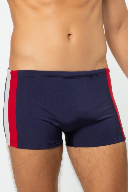 Sunga Boxer Recortes nas Laterais Azul Marinho