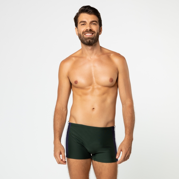 Sunga Boxer Recortes nas Laterais Verde