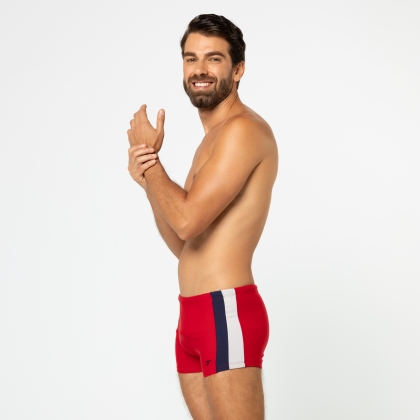 Sunga Boxer Recortes nas Laterais Vermelho