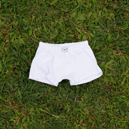 Cueca Boxer Long Infantil Branco