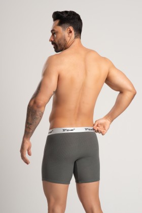 Cueca Boxer Long Fibra de Bambu Canelado