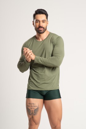 Blusa De Manga Comprida Com Proteção UV