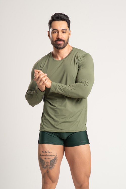 Blusa De Manga Comprida Com Proteção UV