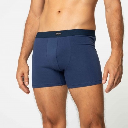 Cueca Boxer De Cotton Azul Marinho