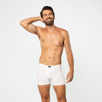 Cueca Boxer De Microfibra Branco