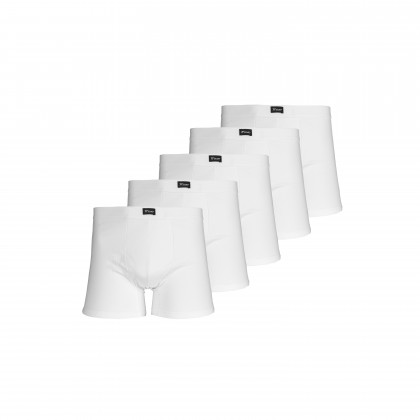 Kit Com 5 Cuecas Boxer De Cotton Branco