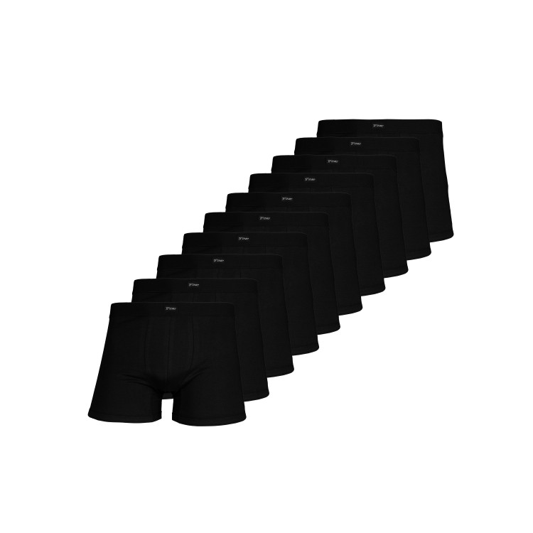 Kit Com 10 Cuecas Boxer De Cotton Preta