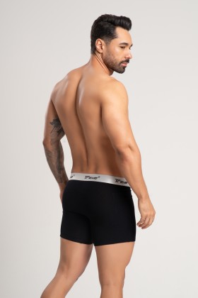 Cueca Boxer Long Fibra de Bambu Canelado